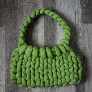 Green Braided Handbag